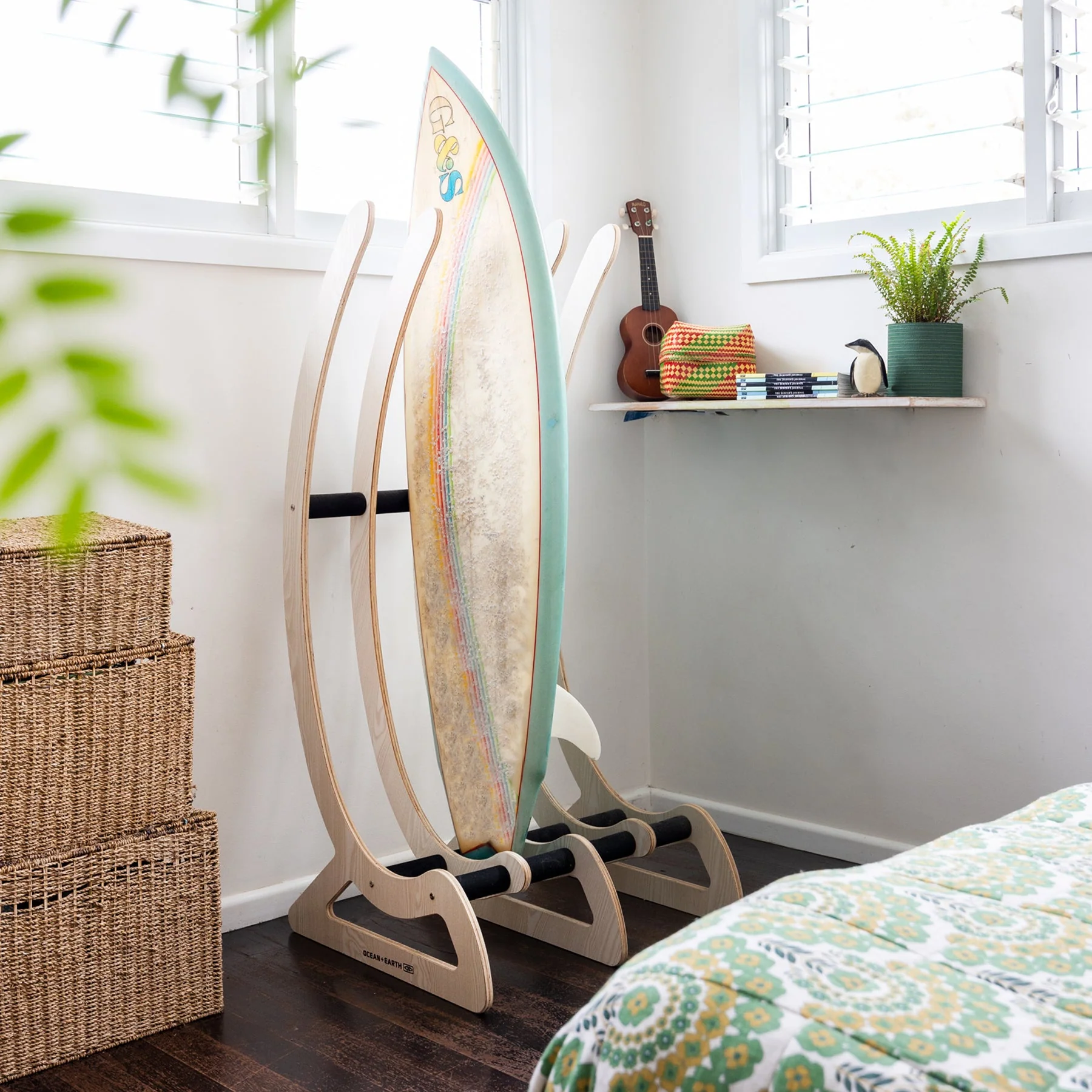 Ocean & Earth Timber Free Standing Rack Förvaring för Surfbrädor - 7