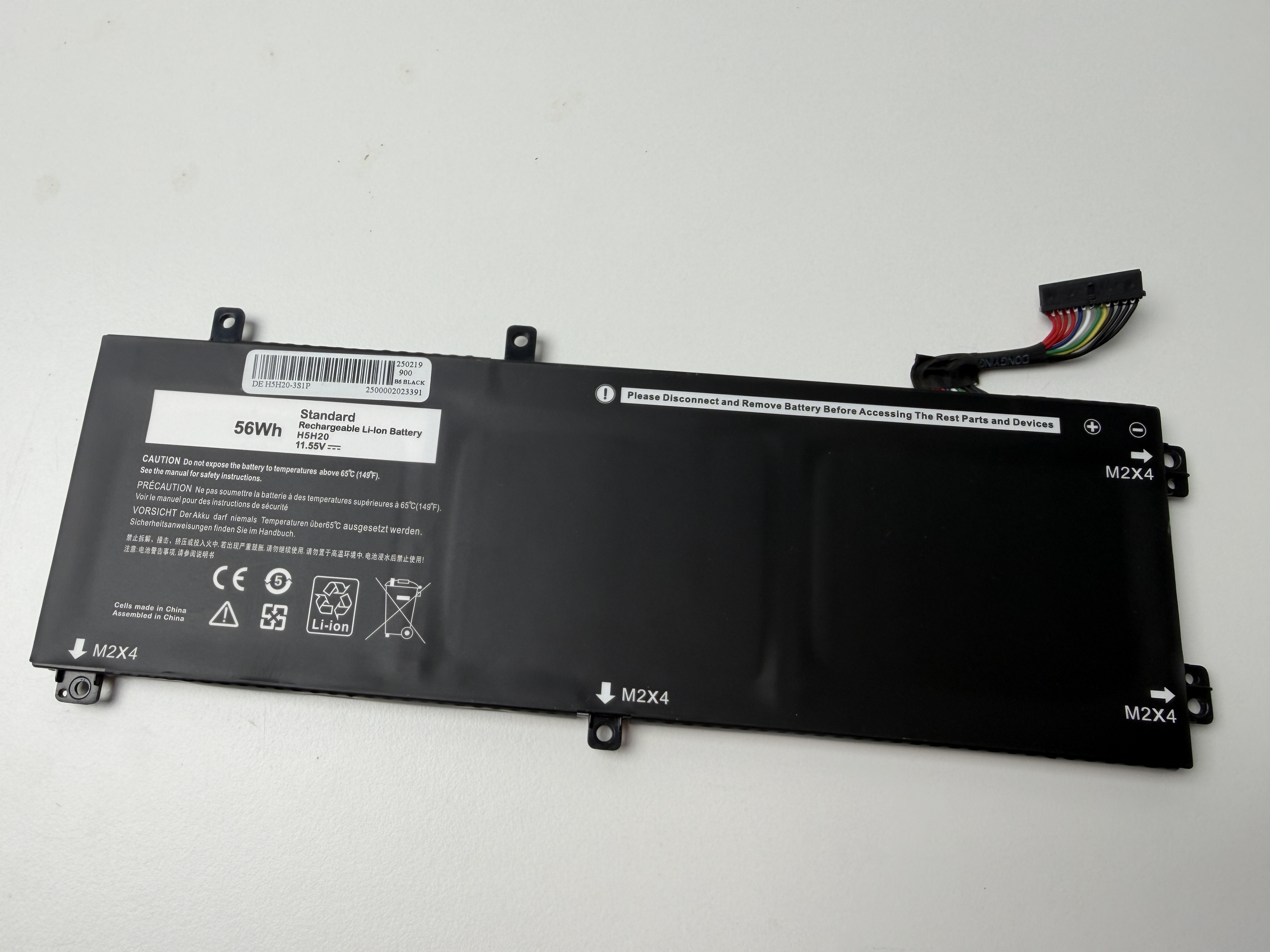 Begagnat Dell H5H20 Batteri 11.55V 56Wh XPS 15 9550 9560 9570 Precision 5510 5520 5530 5540