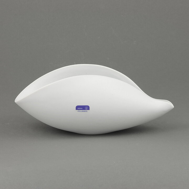 Stig Lindberg (Veckla 1950) White Sculptural Bowl 18 cm (4)