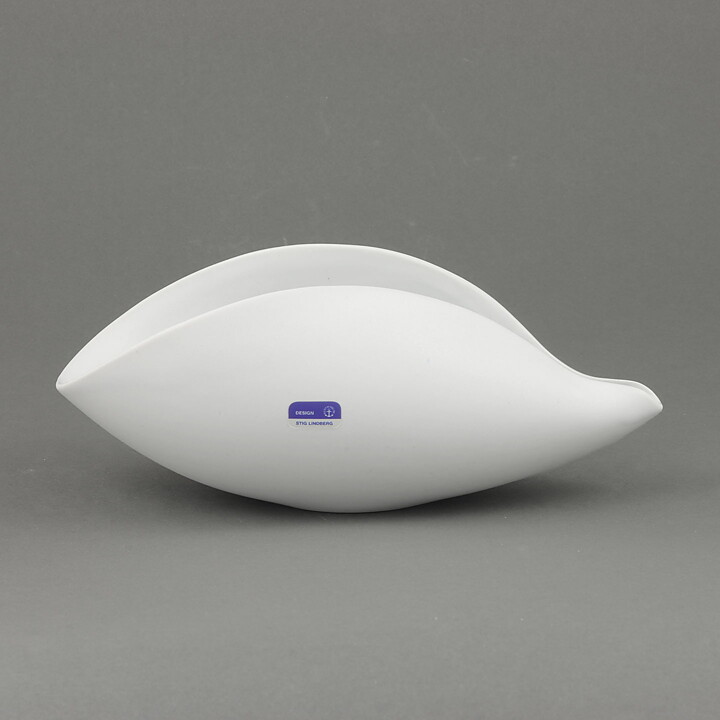 スティグ・リンドべリ Vecklaシリーズ  曲線美の白いボウル Bowl 1950年  18cm (4)
