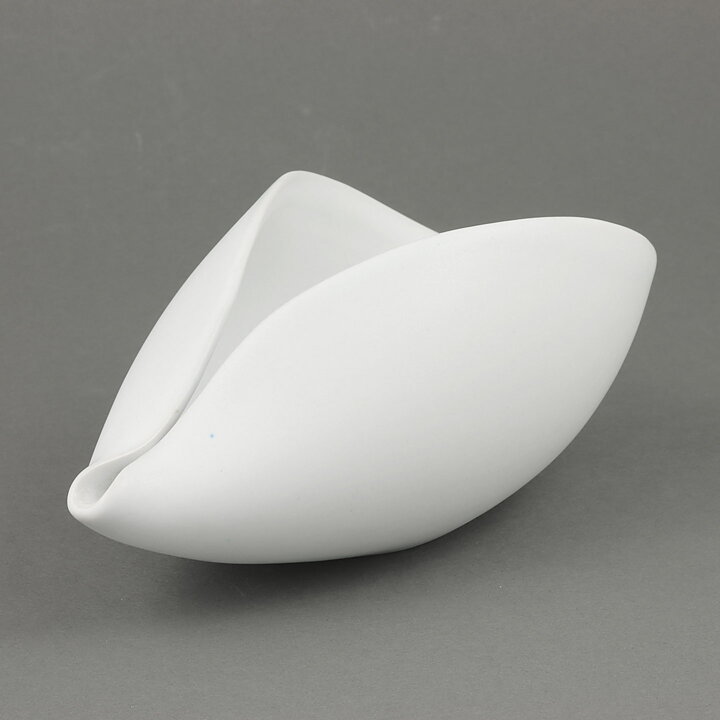 スティグ・リンドべリ Vecklaシリーズ  曲線美の白いボウル Bowl 1950年  18cm (4)