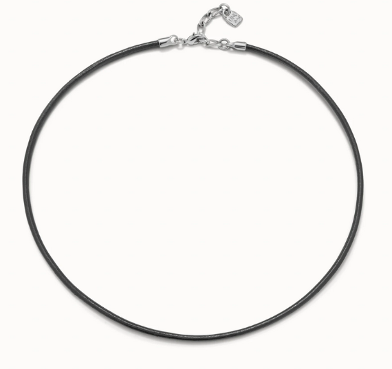 Kort charmhalsband i läder - 3