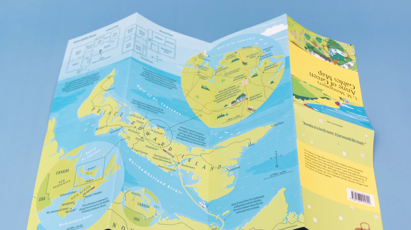 Literary Maps : L M Montgomery Anne of Green Gables - Litterär karta för din läsning! - 3