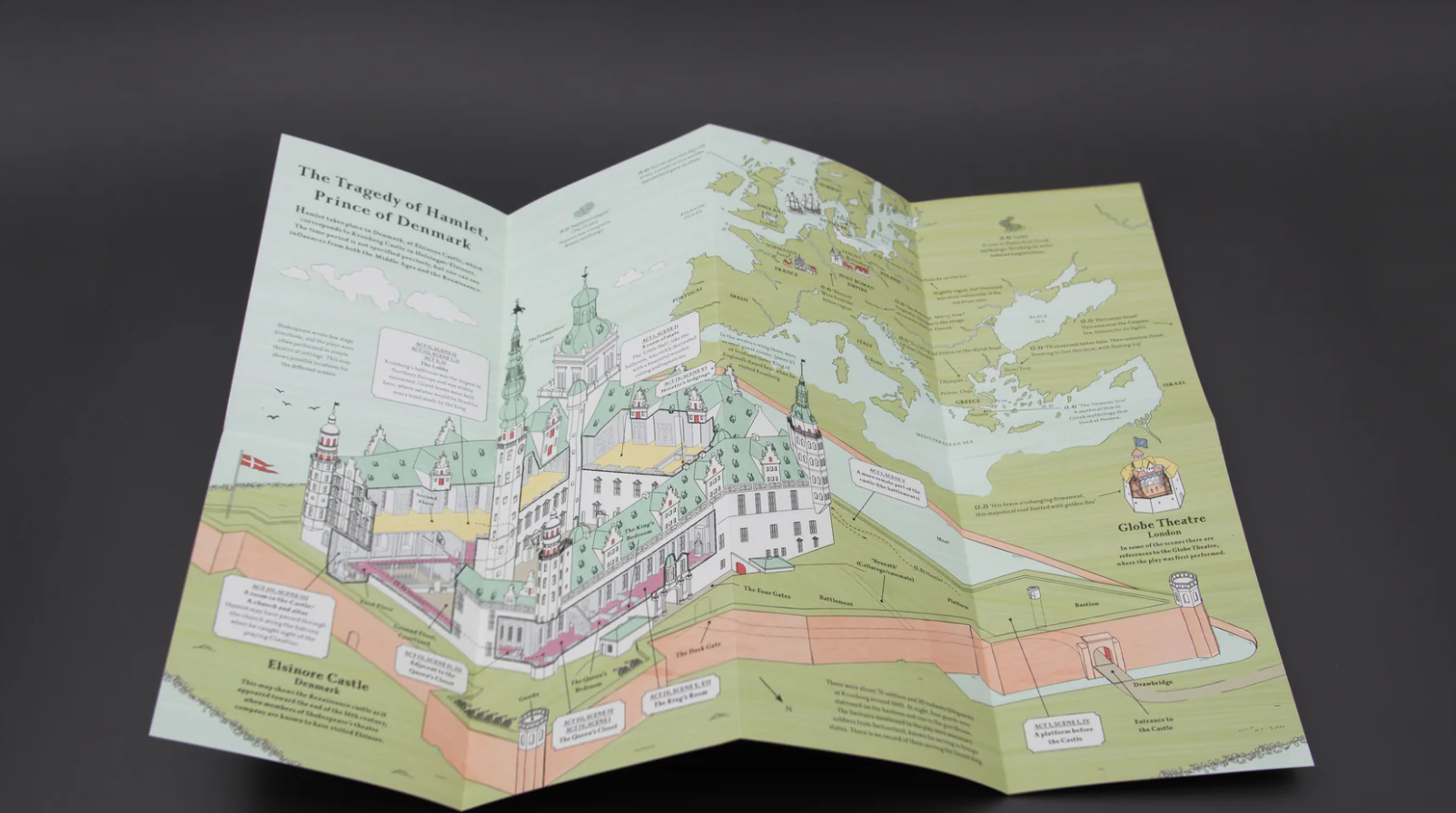 Literary Maps : William Shakespeare Hamlet - Litterär karta för din läsning! - 2