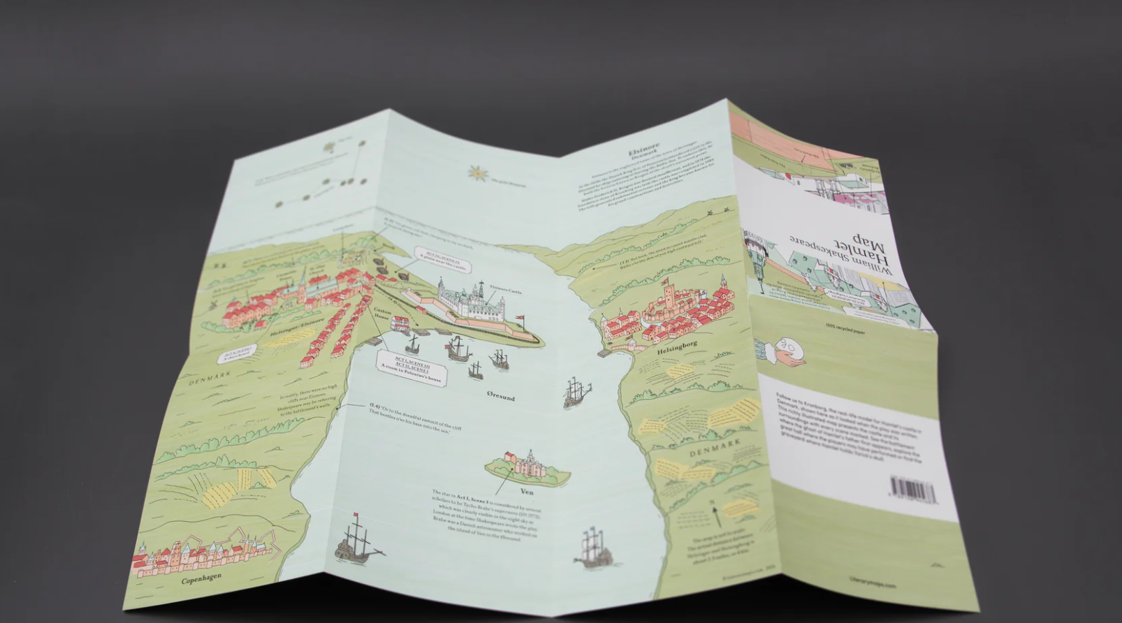 Literary Maps : William Shakespeare Hamlet - Litterär karta för din läsning! - 3
