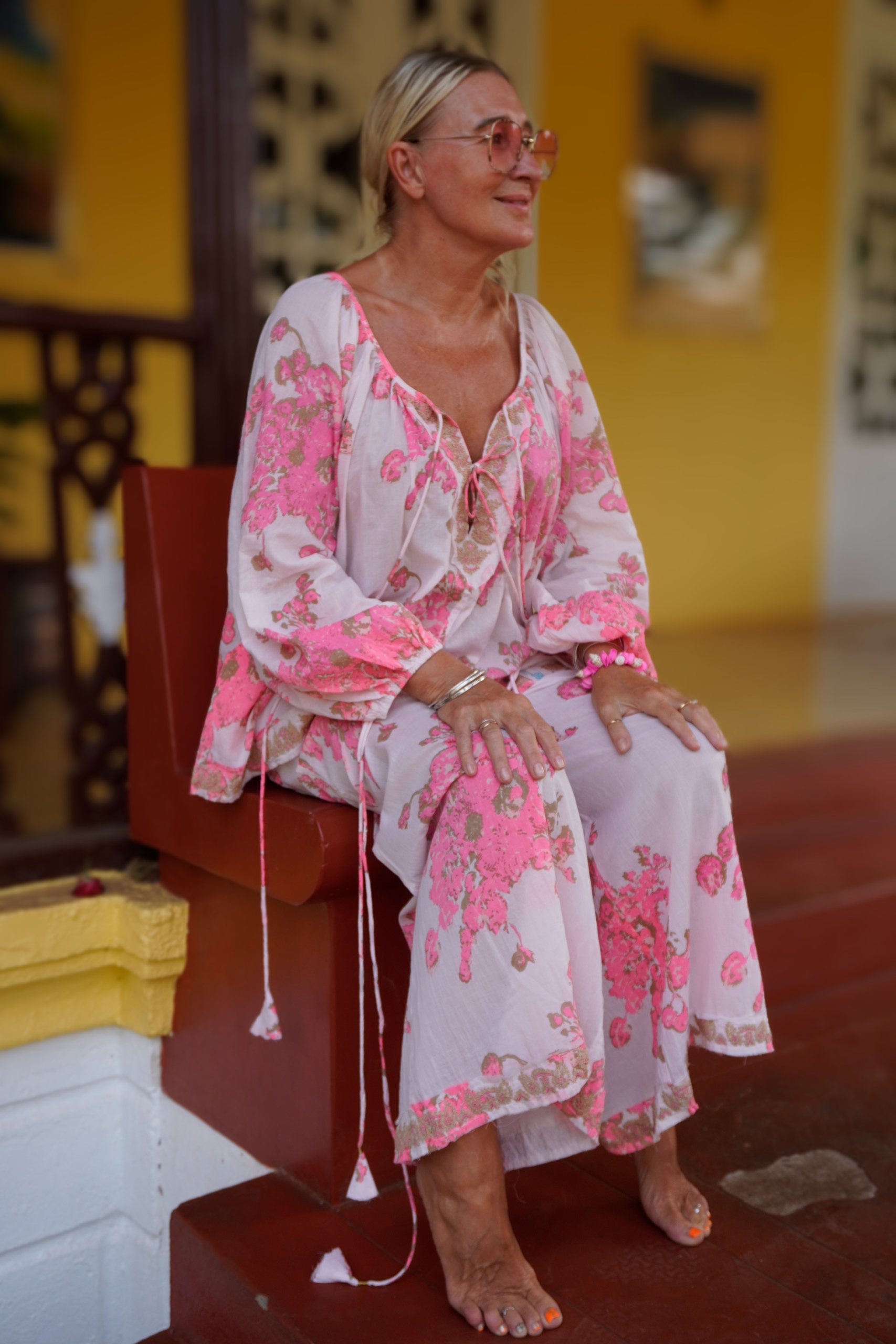 CARA MIA COTTON PANT PINK BUNCH  - 3