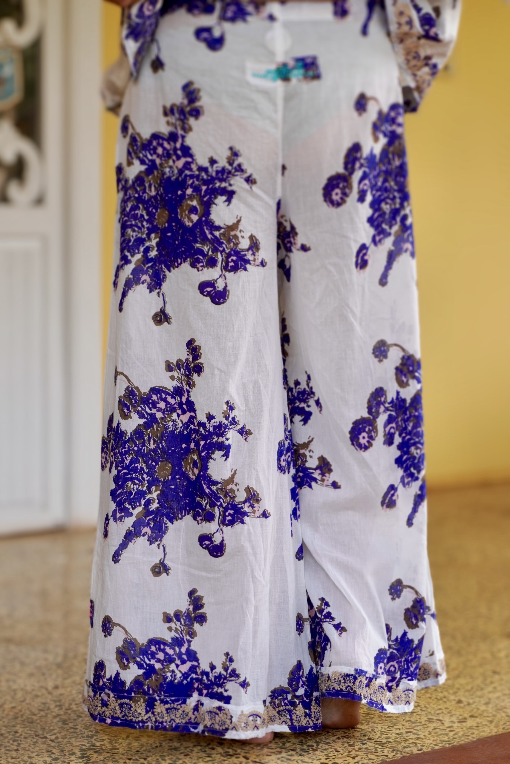 CARA MIA COTTON PANT INDIGO BUNCH  - 6