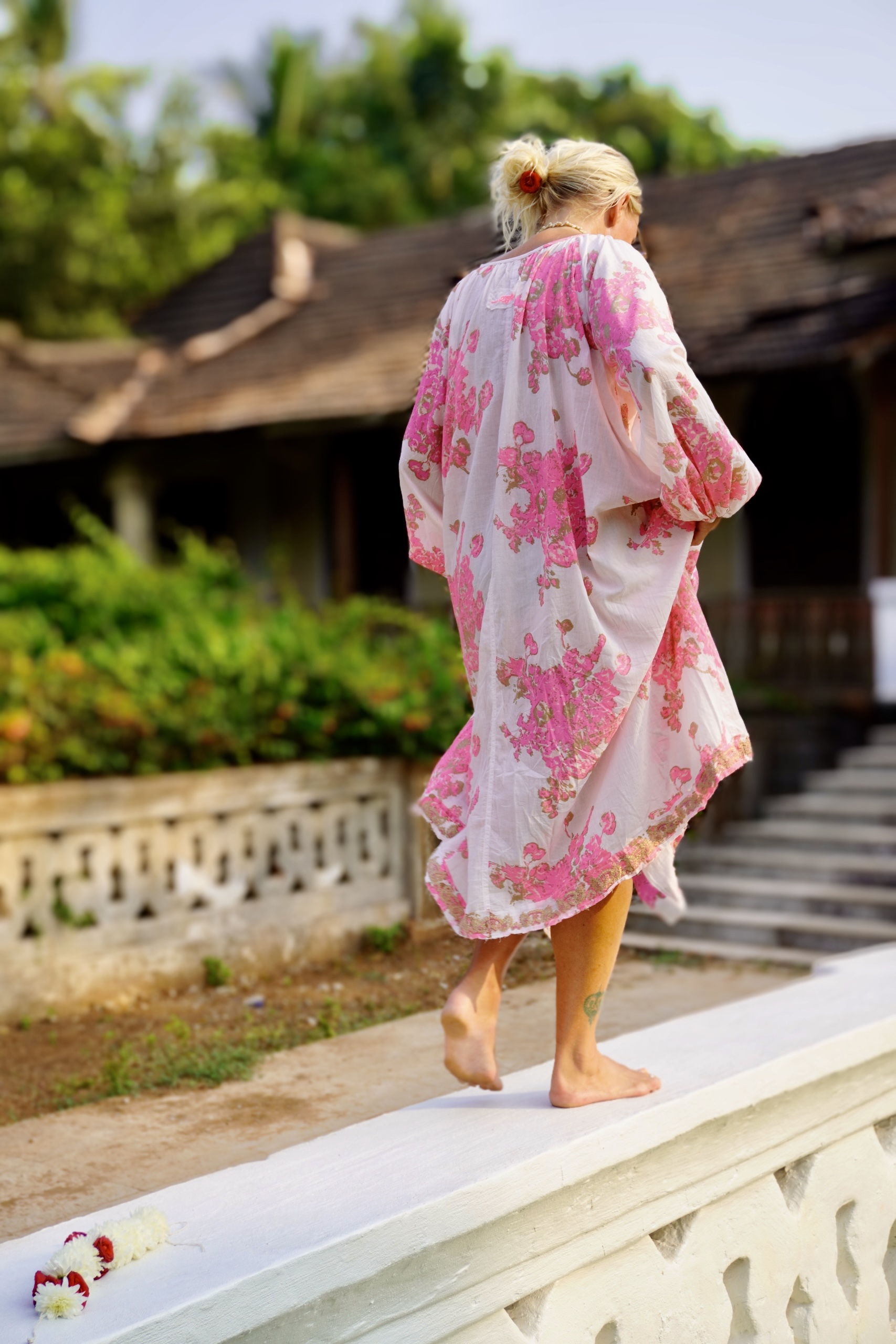 CARA MIA COTTON MAXI DRESS  PINK BUNCH  - 6
