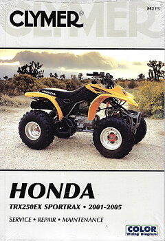 Clymer Verkstadshandbok Honda TRX250EX Sportrax Service, Repair, Maintenance 2001-2005  M215