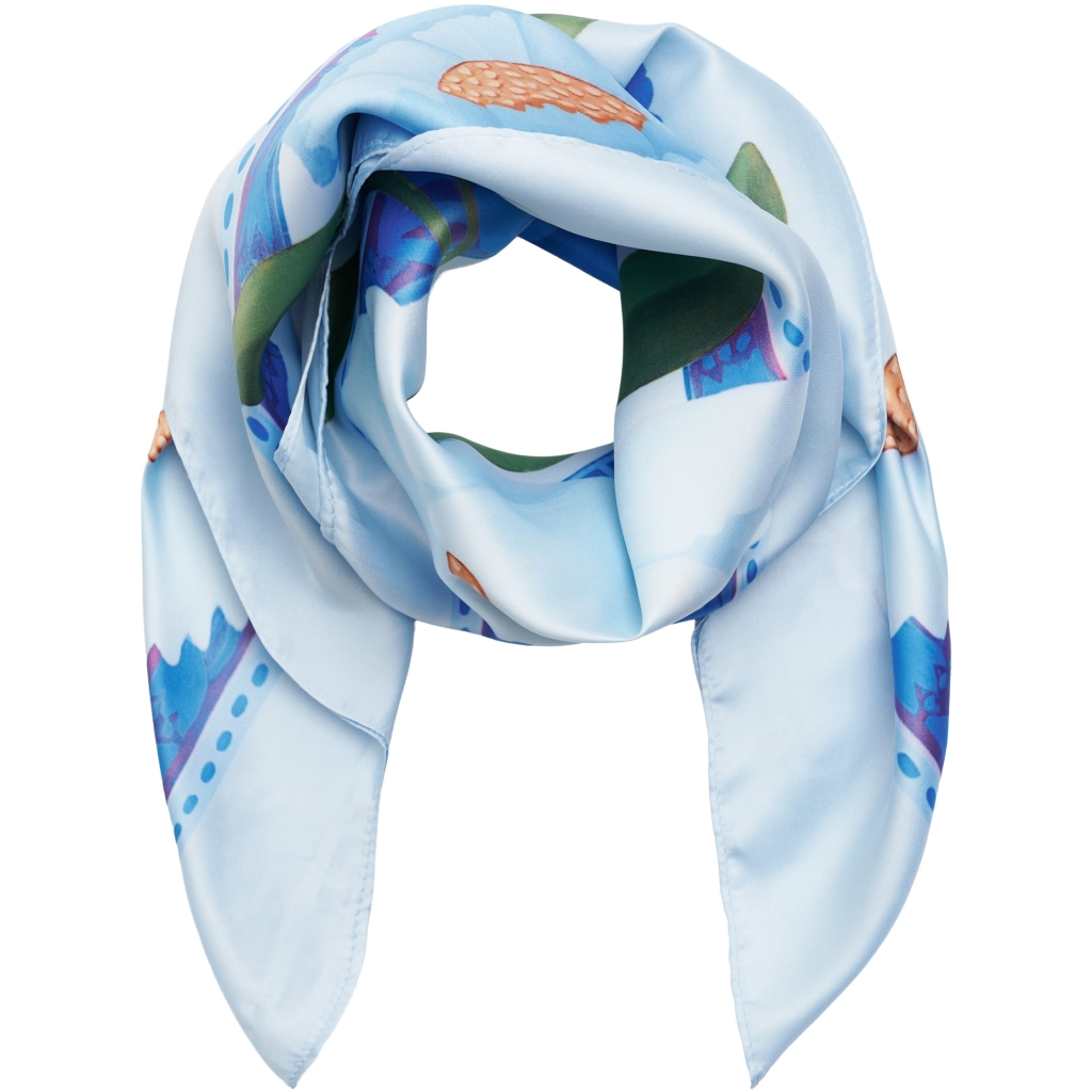 Scarves /Flower / Blå toner.