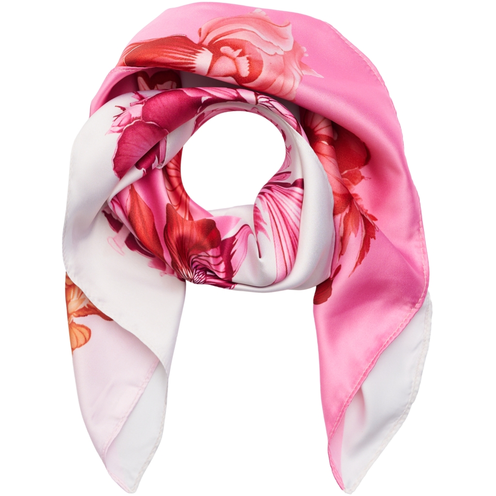 Scarves / Flower / Rosa, orange, beige 