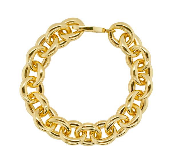 Chunky Chain Armband, Guld