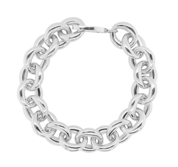 Chunky Chain Armband,  Silver