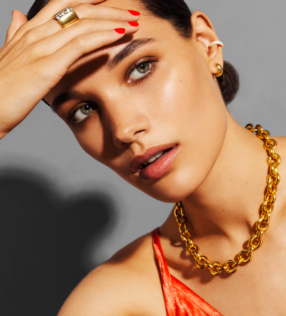 Chunky Chain Halsband, Guld