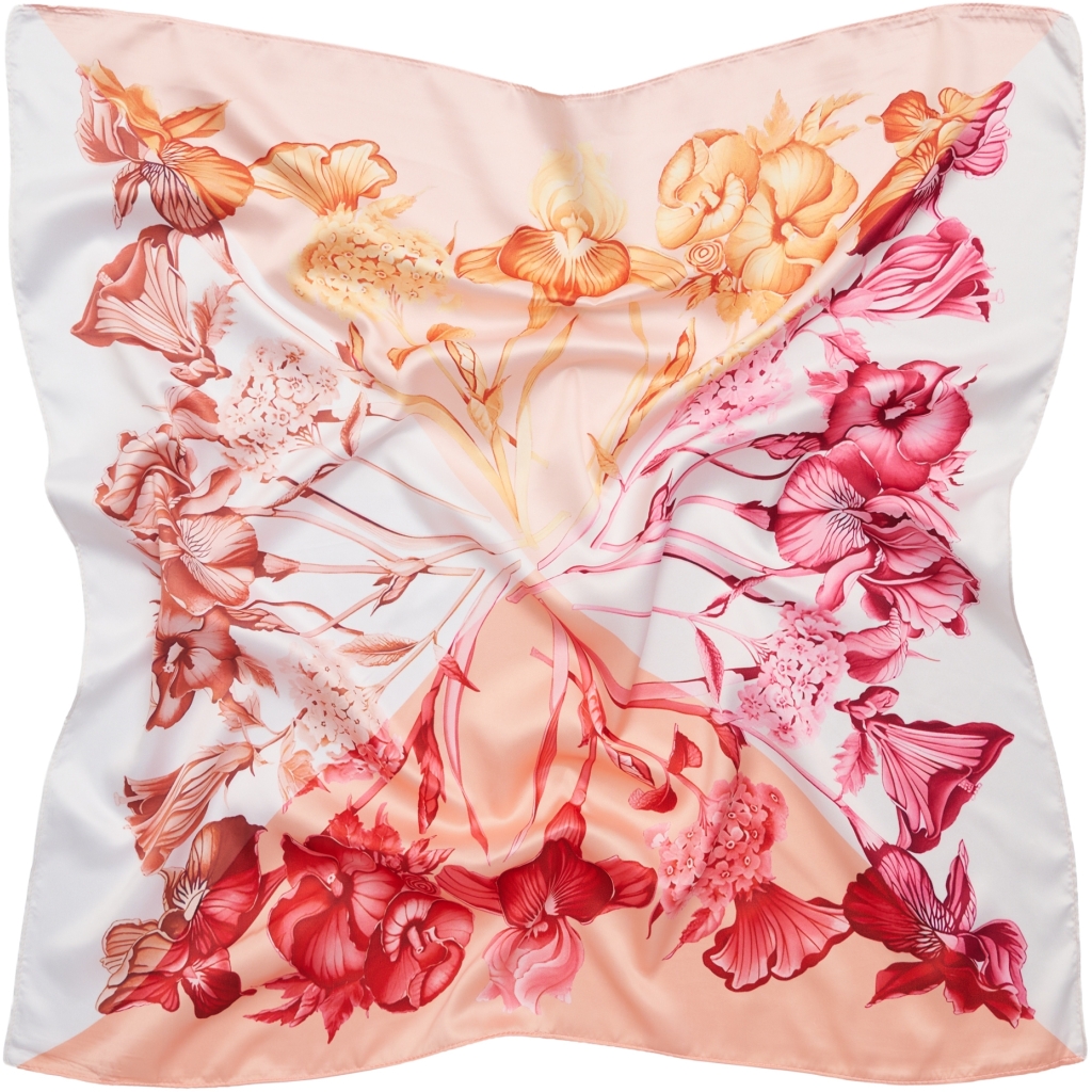 Scarves / Flowers / Rosa Aprikos Orange 