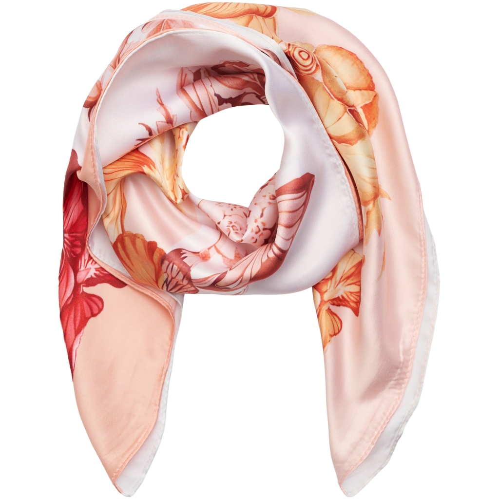 Scarves / Flowers / Rosa Aprikos Orange 