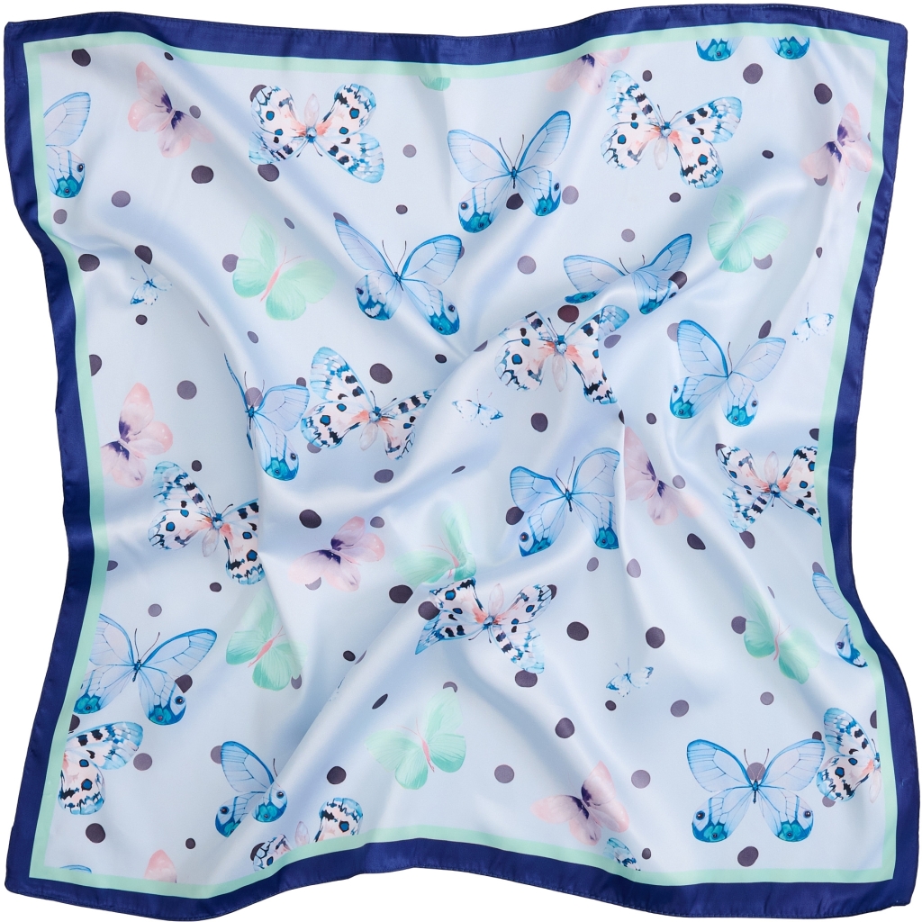 Scarves / Blå /Fjärilar 