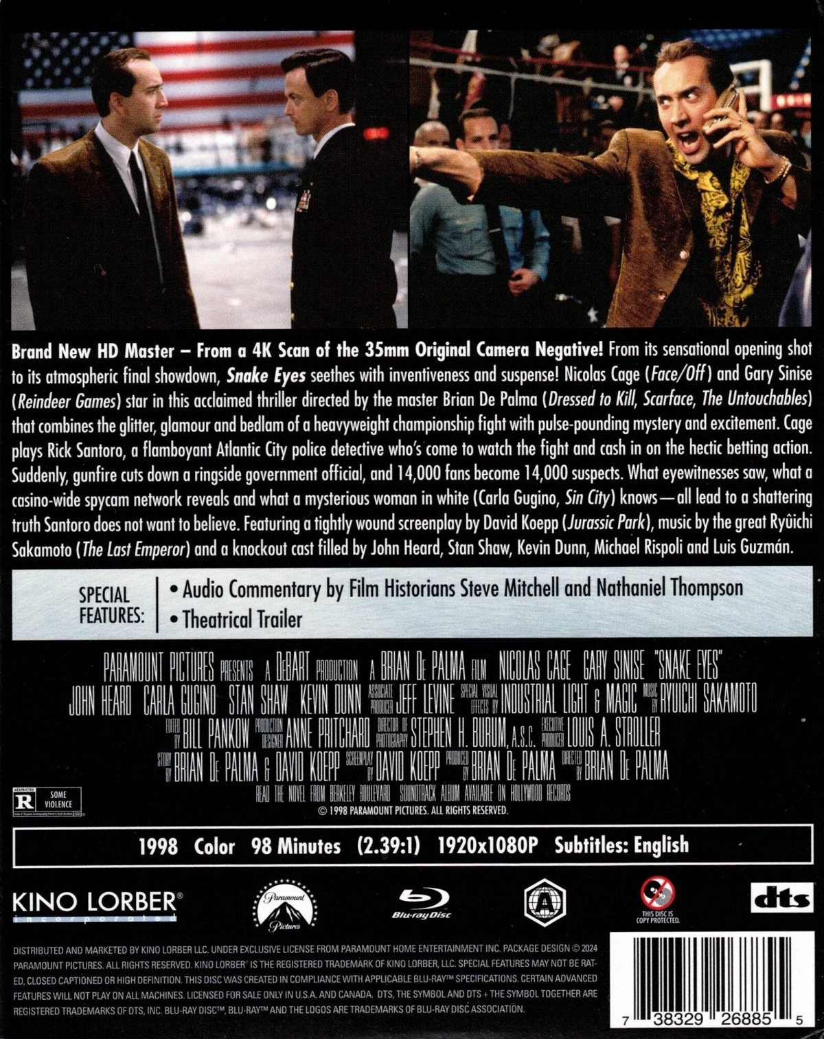 Snake Eyes (ej svensk text) (Blu-ray) (OBS! Region A) - 2