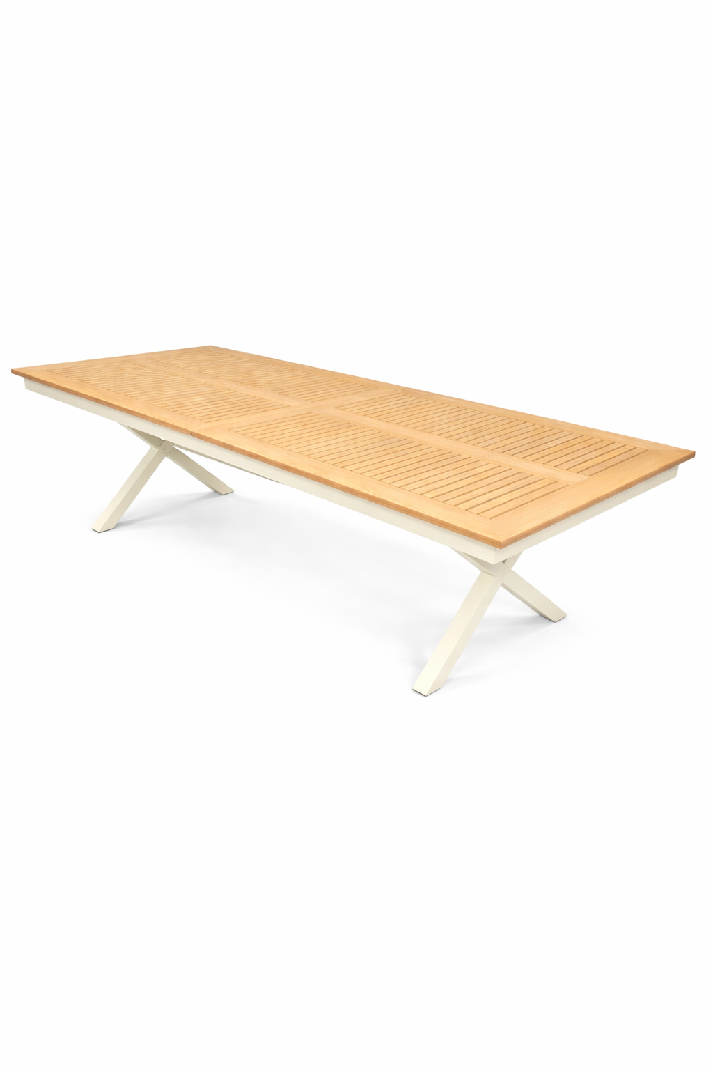 Kiel trädgårdsbord i aluminium och teak, utdragbart från 222 till 280 cm