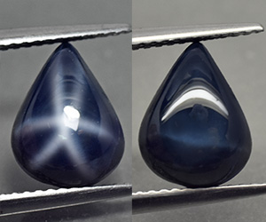 Zafiro estrella azul natural de lujo en forma de pera de 5,19 ct. - 3