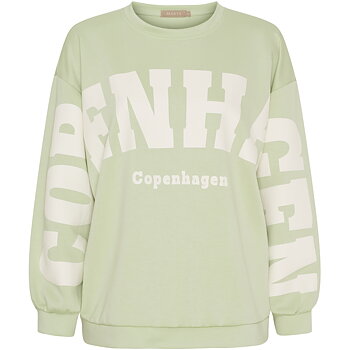Hibiscus sweatshirt green/offwhite