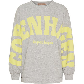 Hibiscus sweatshirt grey/yellow