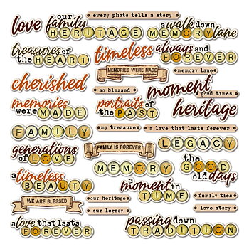 49 And Market - Chipboard Set - Nostalgic Memories 