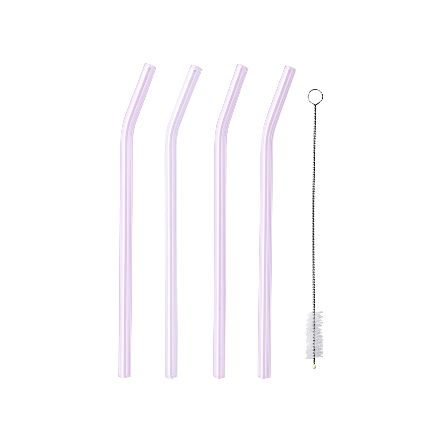Sugrör set/4 rosa
