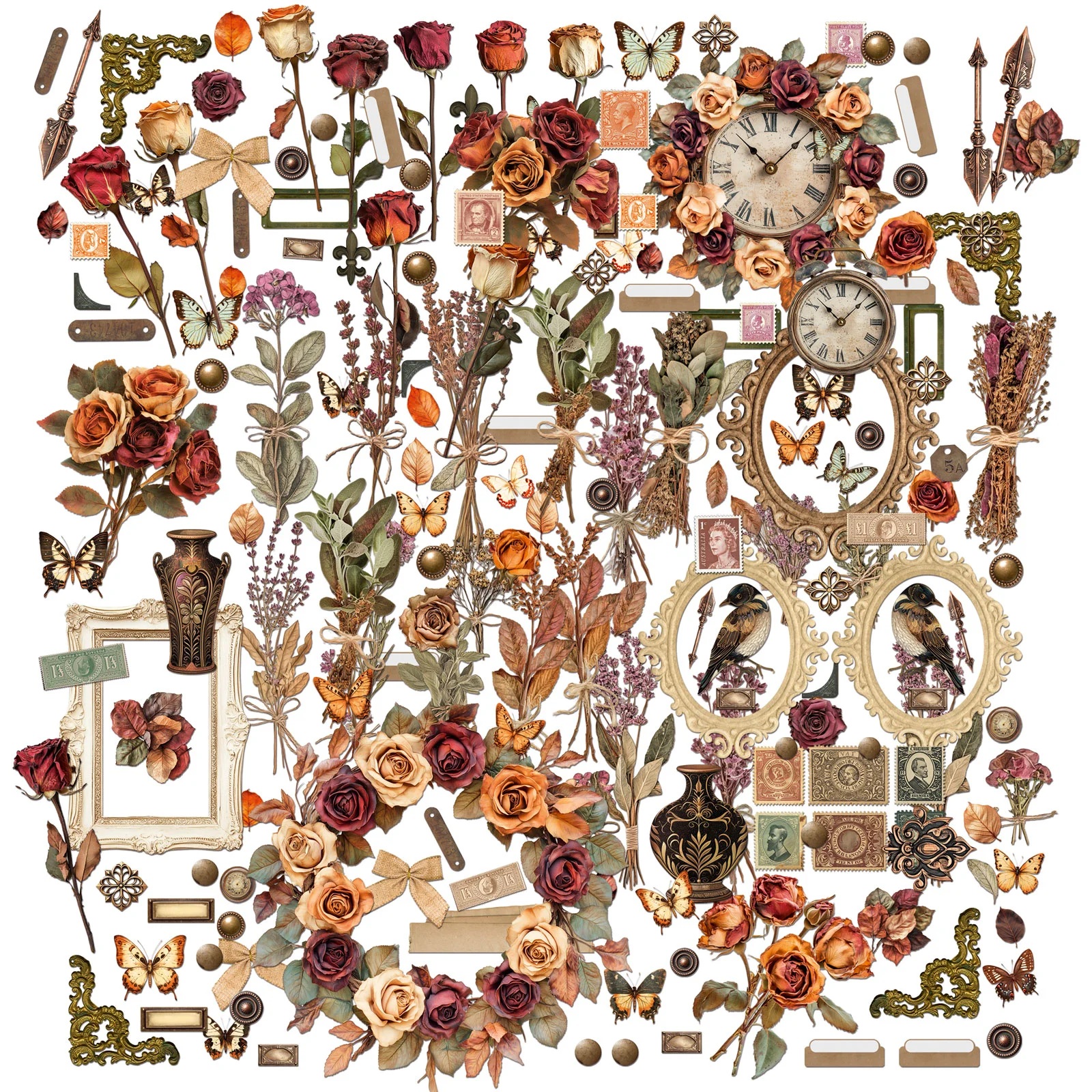 49 And Market - Nostalgic Memories - Laser Cut Florals - 2