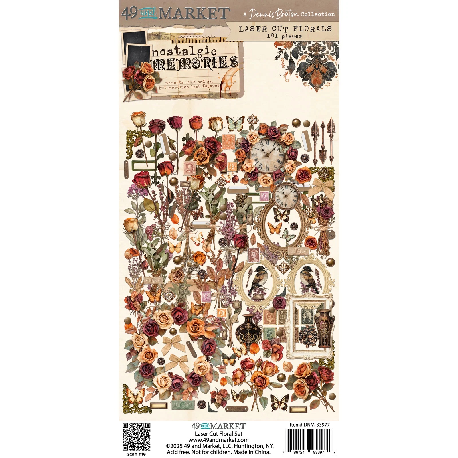 49 And Market - Nostalgic Memories - Laser Cut Florals