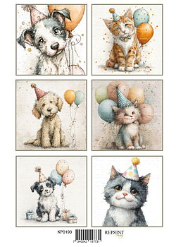 Papper Klippark -  Cats and Dogs -  A4