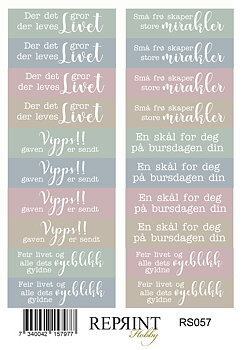 Stickers Reprint - The Pottery Norsk text  -  11x16 cm