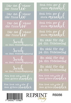 Stickers Reprint - The Pottery Svensk text  -  11x16 cm
