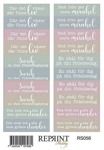 Stickers Reprint -The Pottery Svensk text  -  11x16 cm