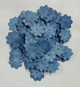 Mini Pappersblommor  20 mm 100 st Dusty Blue