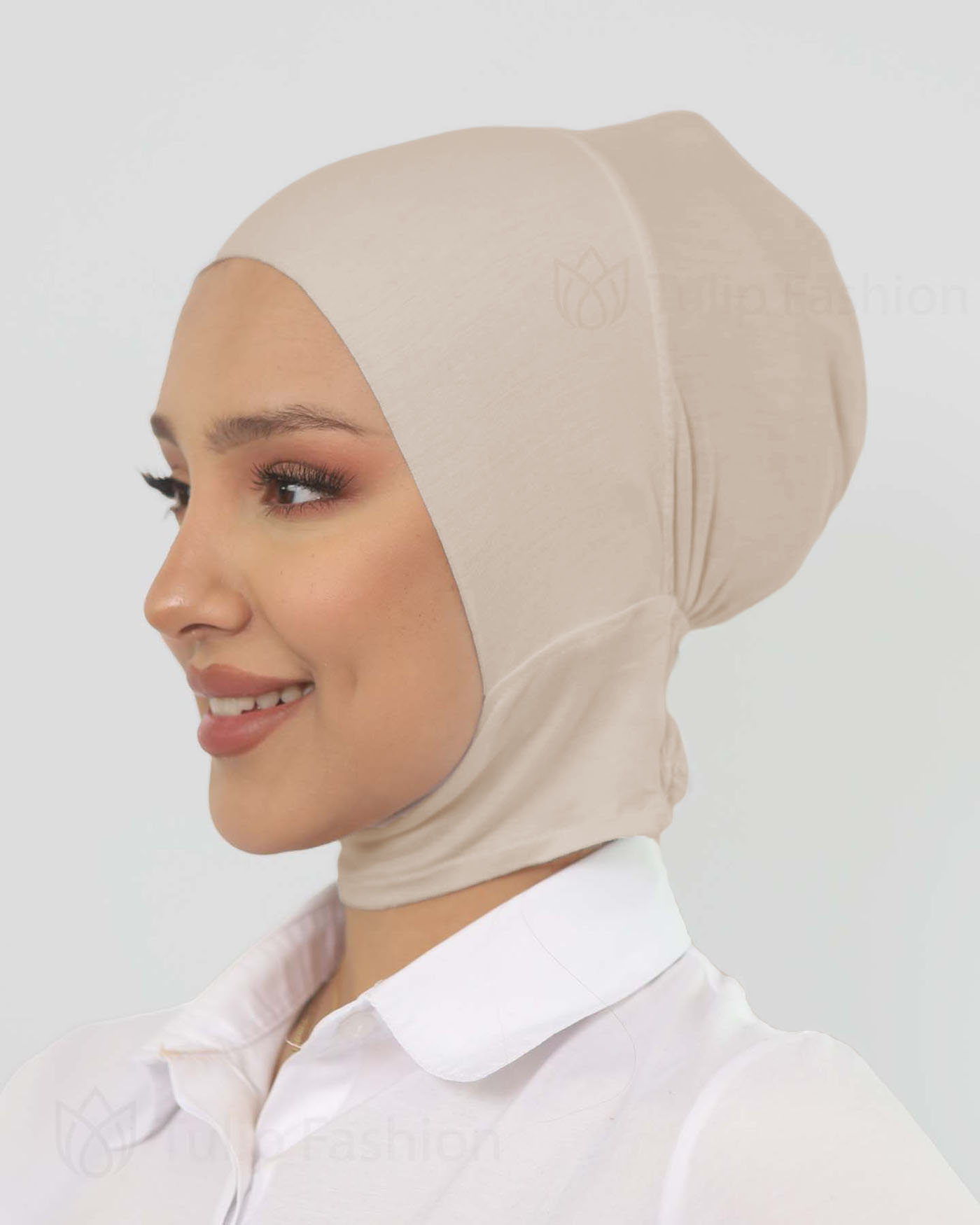Cap - Jersey Neck Cover - Light Beige