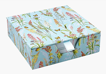 Blooms & Butterflies : Desk Notes - Mycket trevlig ask med illustrerade anteckningsblad 