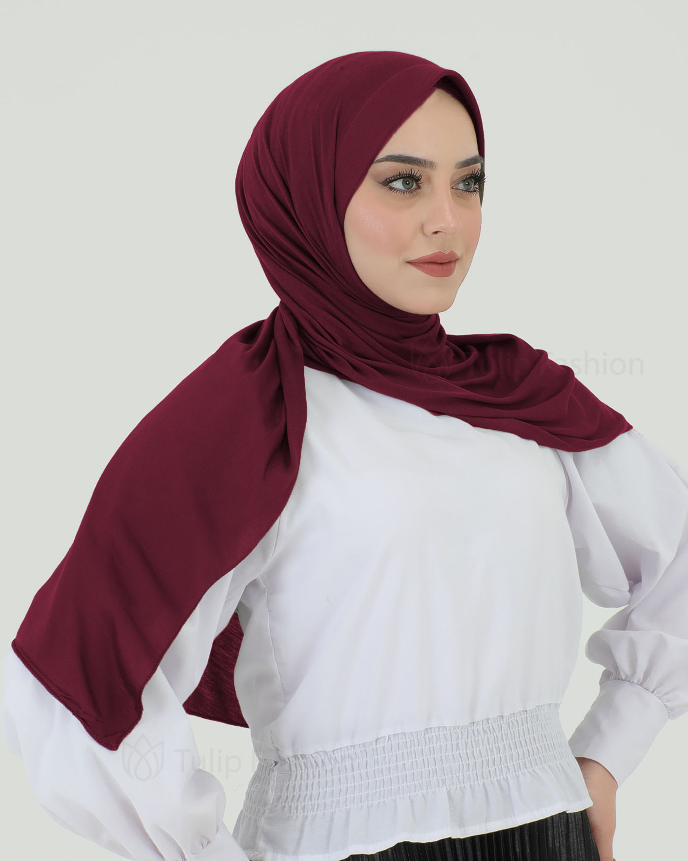 Hijab - Instant Jersey - Maroon - 3