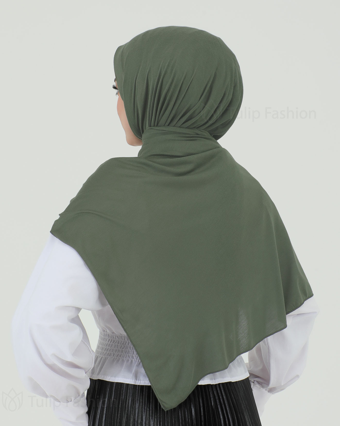 Hijab - Instant Jersey - Khaki Green - 4