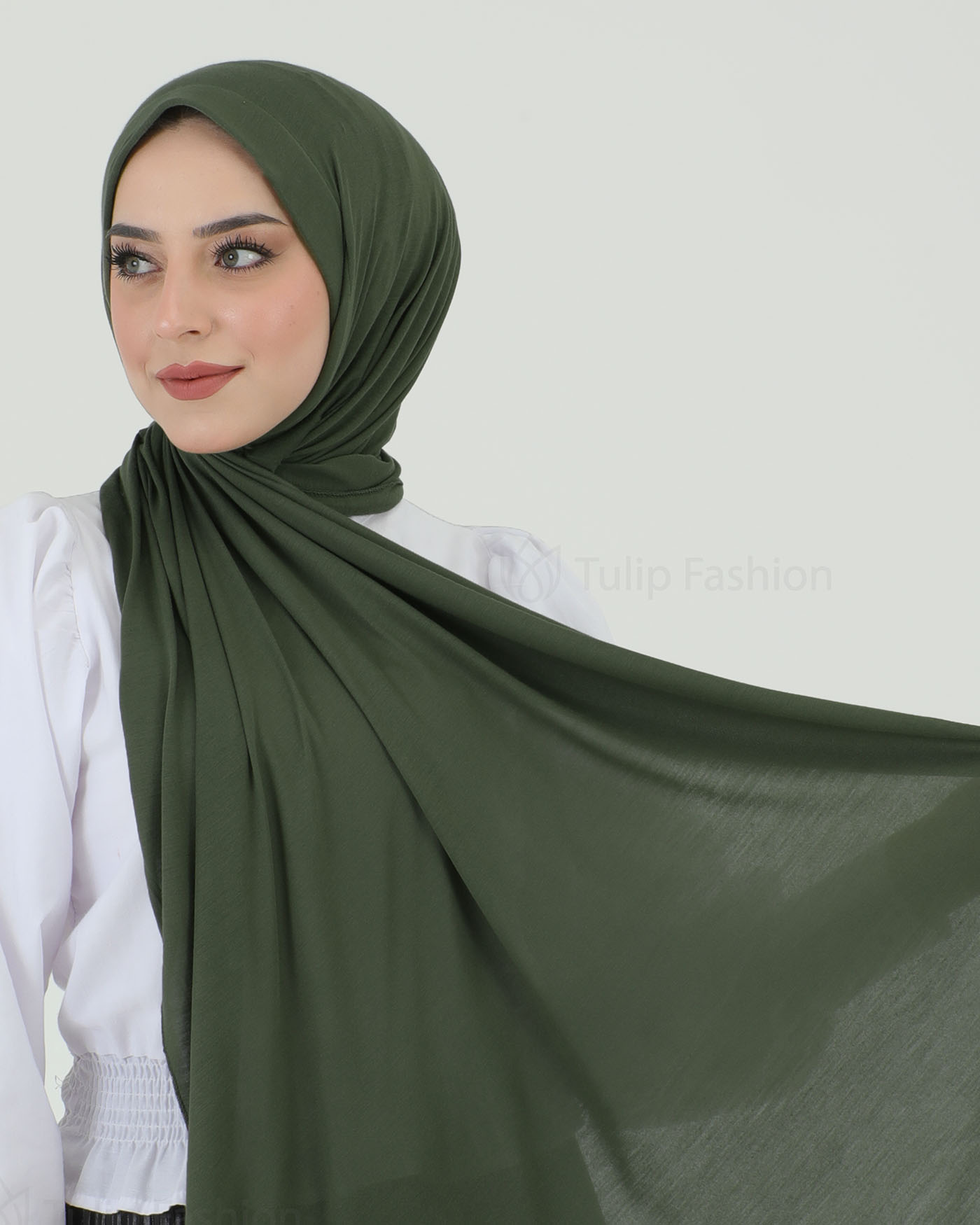 Hijab - Instant Jersey - Khakigrön - 2