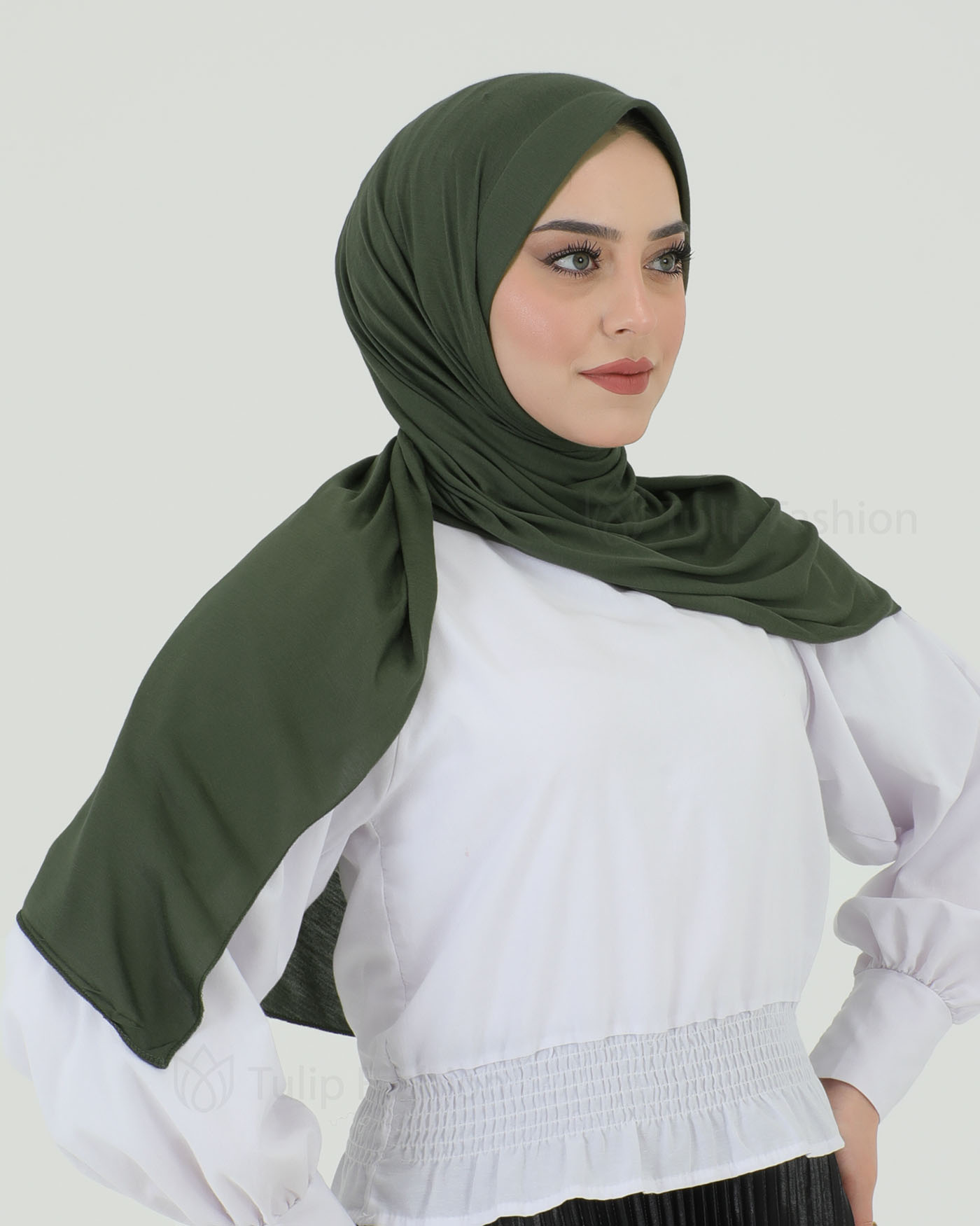 Hijab - Instant Jersey - Khakigrön - 3