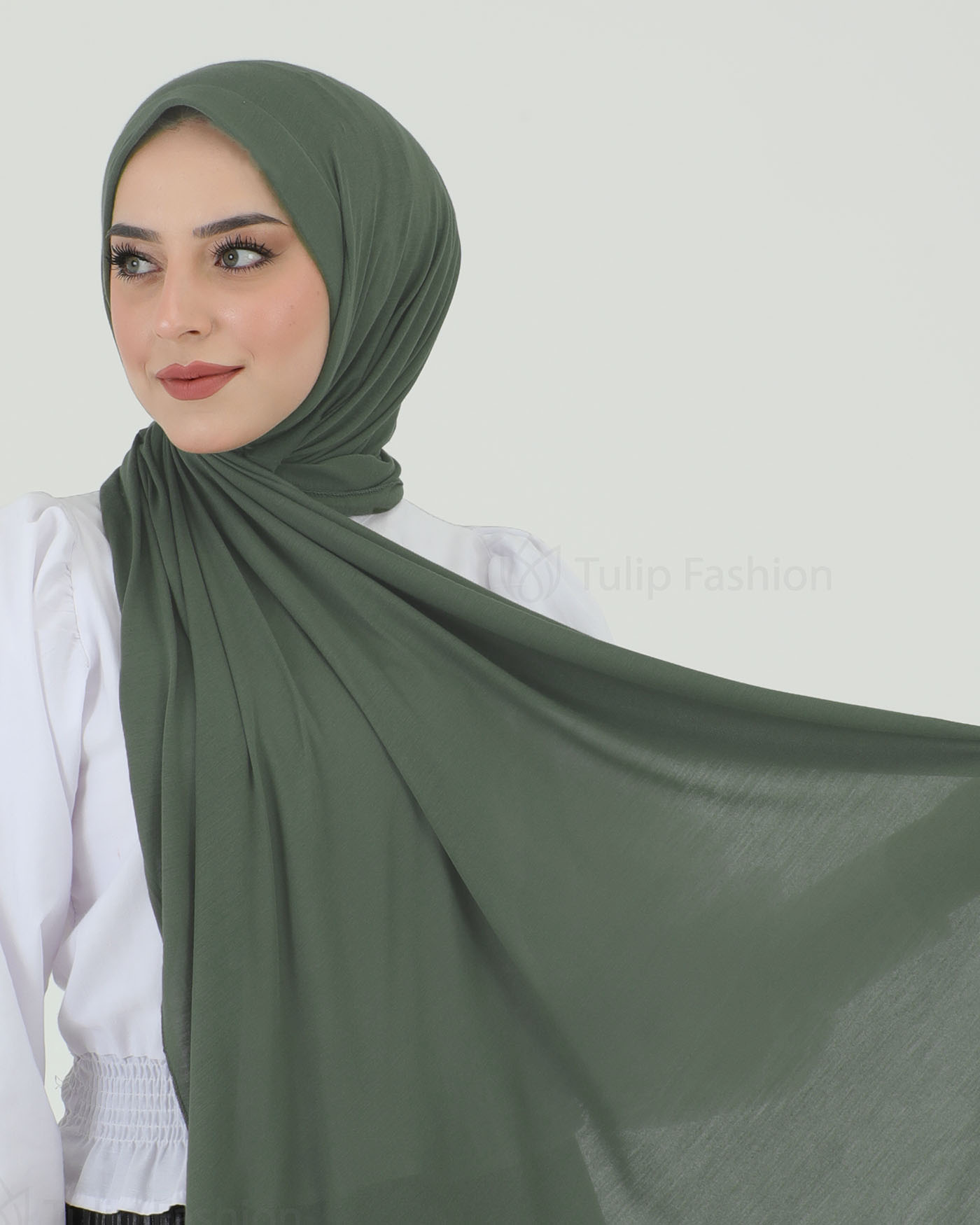 Hijab - Instant Jersey - Khaki Green - 2