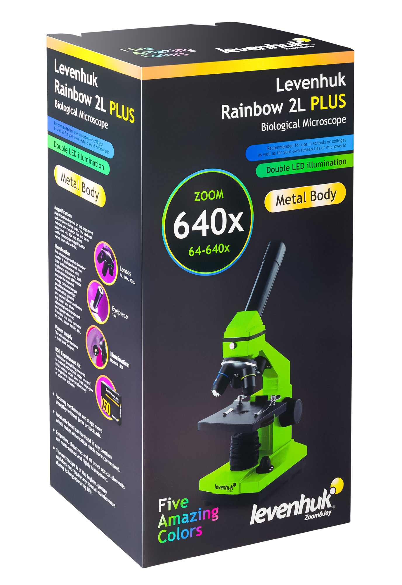 Mikroskop Levenhuk Rainbow 2L PLUS, 40 - 640  - 12