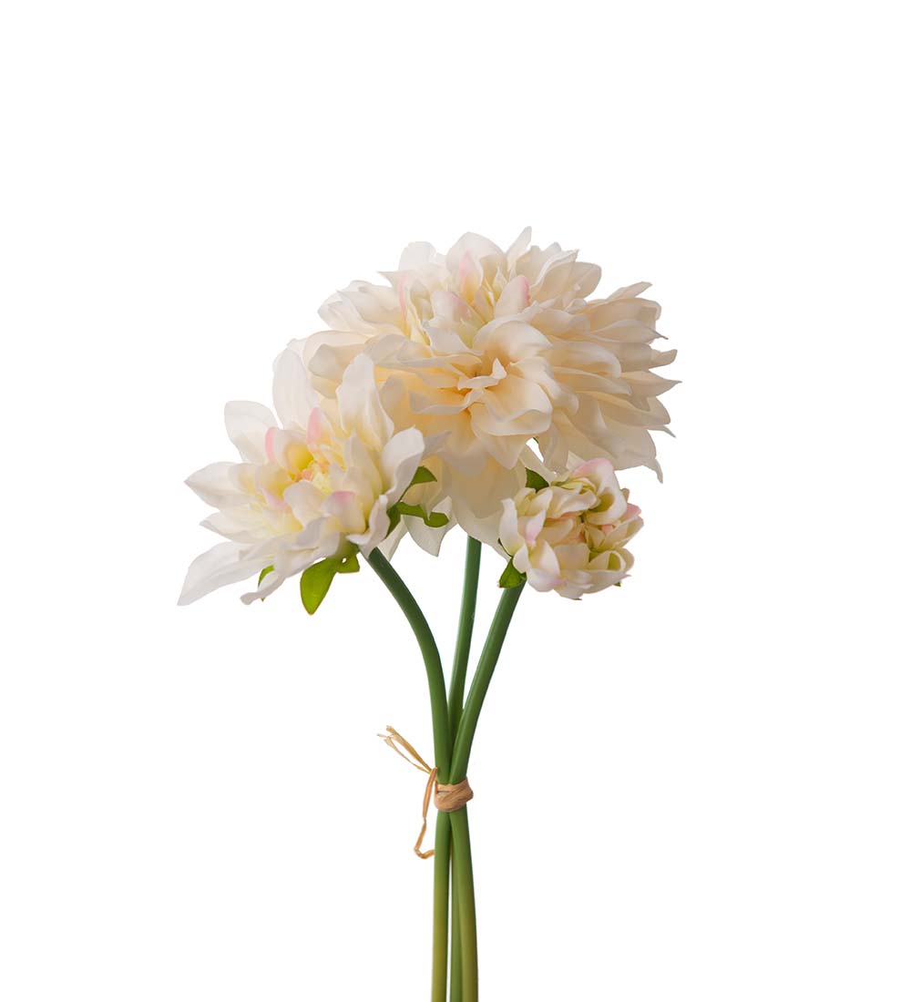 Dahlia Bouquet - White - 28 cm