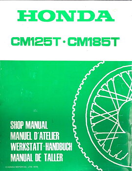 VERKSTADSHANDBOK  HONDA CM125T, CM185T Original SHOP MANUAL,  1978 A5007902