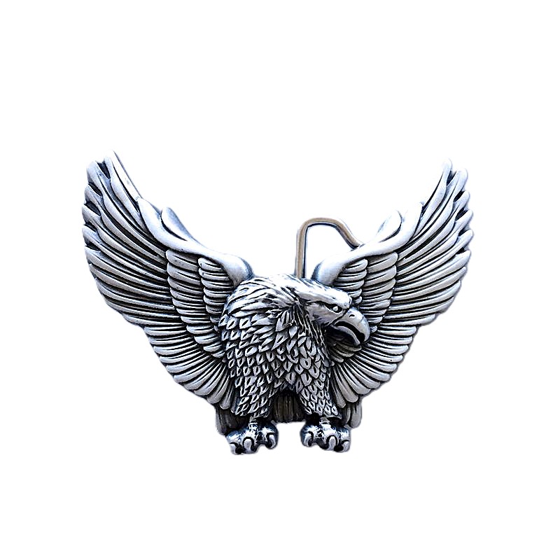 Boucle de ceinture de cow-boy Western Wildlife en argent ancien.