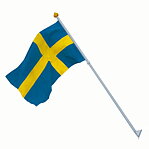 Fasadflagga Svensk flagga 50 cm