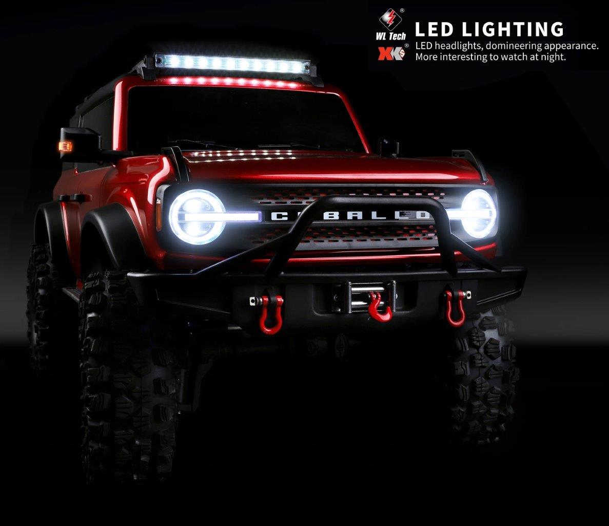 WL 104020 4WD Crawler Truck m. Vinsch 1/10 RTR Röd - 11