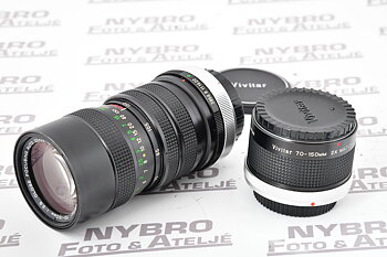 Vivitar 70-150 + 2x converter för Canon Fd