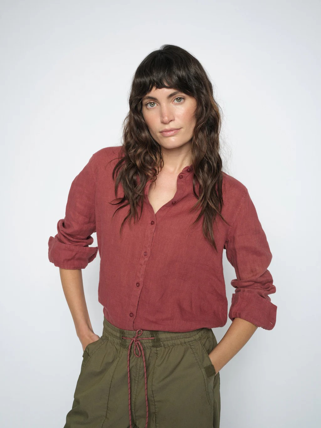 MMMartina Linen Shirt - Cowhide - Mos Mosh